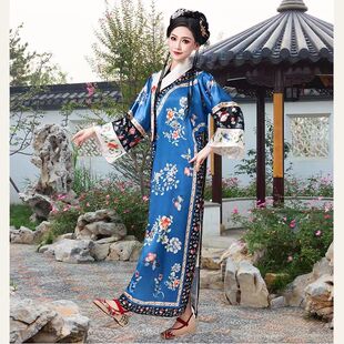 原创清汉女宫廷风复原斜襟圆领印花马面裙套装秋冬款学生日汉服女