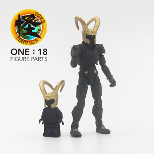 乐高第三方人仔 复仇者联盟 洛基Loki 创意头盔头雕 通用酸与战争