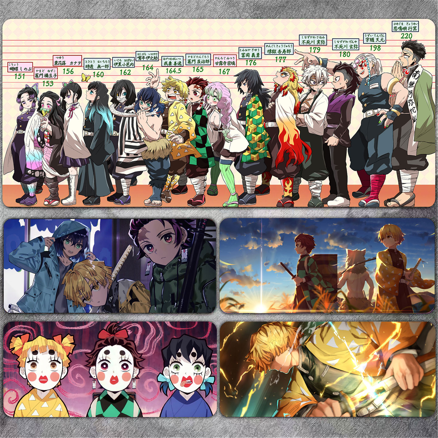 鬼灭之刃鼠标垫超大号男加厚动漫炭治郎蝴蝶忍我妻善逸定制滑鼠垫