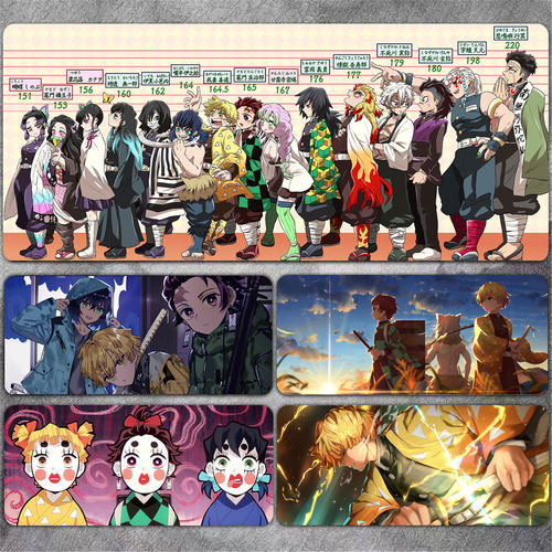 鬼灭之刃鼠标垫超大号男加厚动漫炭治郎蝴蝶忍我妻善逸定制滑鼠垫