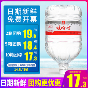 家庭大桶装 娃哈哈饮用纯净水14.8L 2桶整箱 包邮 水非矿泉水泡茶水