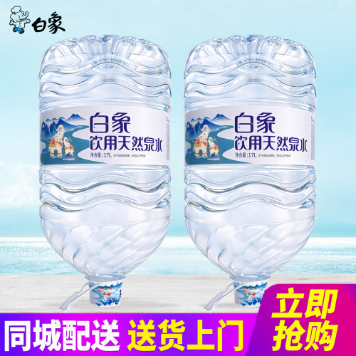 白象饮用天然泉水17L*2桶整箱包邮家庭19L大桶装水泡茶水非矿泉水