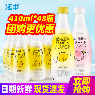 延中咸柠汽小桃气410ml*12瓶*4箱整箱包邮柠檬味盐汽水特批价