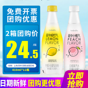 上海延中咸柠汽柠檬味盐汽水410ml*12瓶2箱包邮降温解暑碳酸饮料