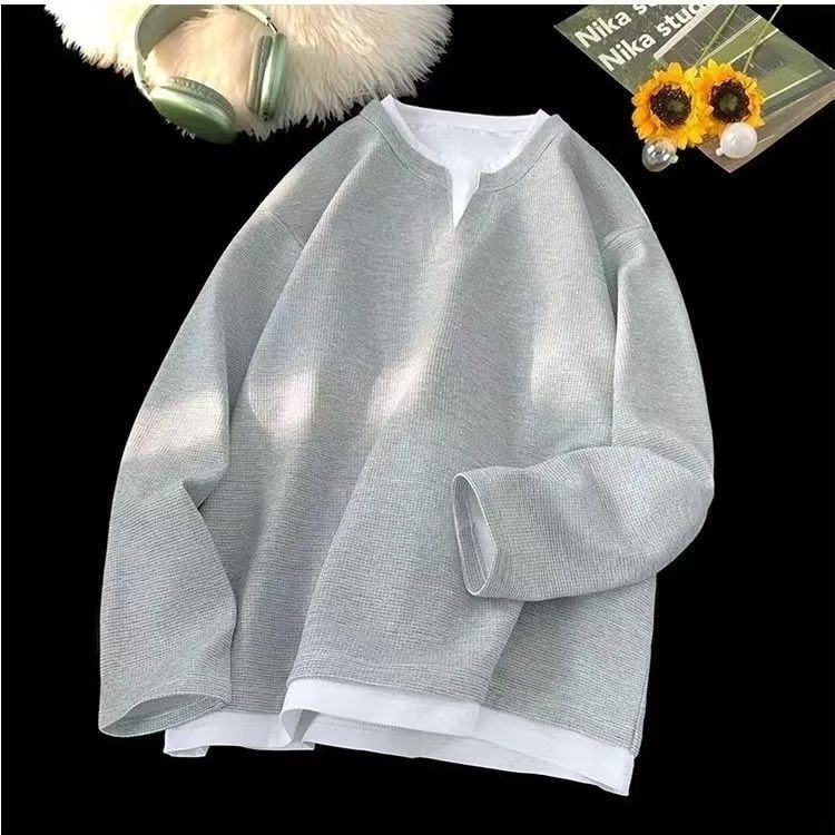 特大码300斤假两件长袖卫衣男女春秋季新款宽松休闲简约潮流上衣1,女装/女士精品,卫衣/绒衫,淘宝优惠券,粉丝福利购,淘宝优惠卷