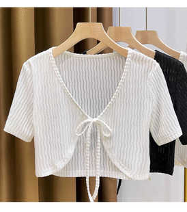 特大码300斤胖MM夏季薄款防晒开衫披肩外搭冰丝罩衫短款坎肩外套2