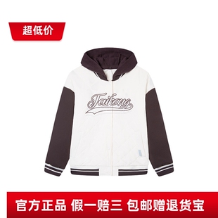 361度女装棉衣棒球服24冬学生加厚V领可拆帽休闲运动棉服多款