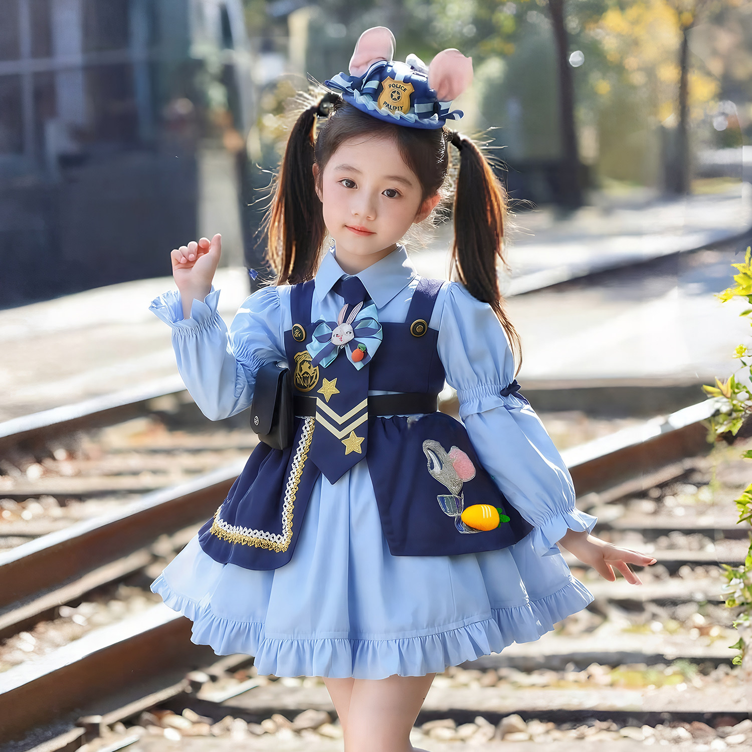 女童兔子警官连衣裙Lolita迪士尼疯狂动物城春秋儿童洛丽塔公主裙,童装/婴儿装/亲子装,连衣裙,淘宝优惠券,粉丝福利购,淘宝优惠卷
