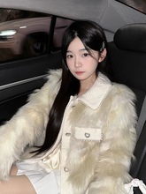 SISI JIANG《SISI酱富家千金皮草外套半身裙套装》