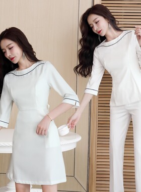 冬装美容师工作服女酒店制服美容职业培训院服足浴按摩足疗技师服