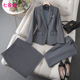 面试正装 女秋冬季 大学生职场气质职业西服外套工作服 套装 灰色西装