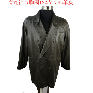 男款真皮皮衣羊皮风衣外套大衣中长款修身皮西装多兜中青年时尚