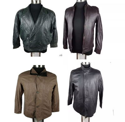 牛羊皮古着男皮衣工作服真皮外套