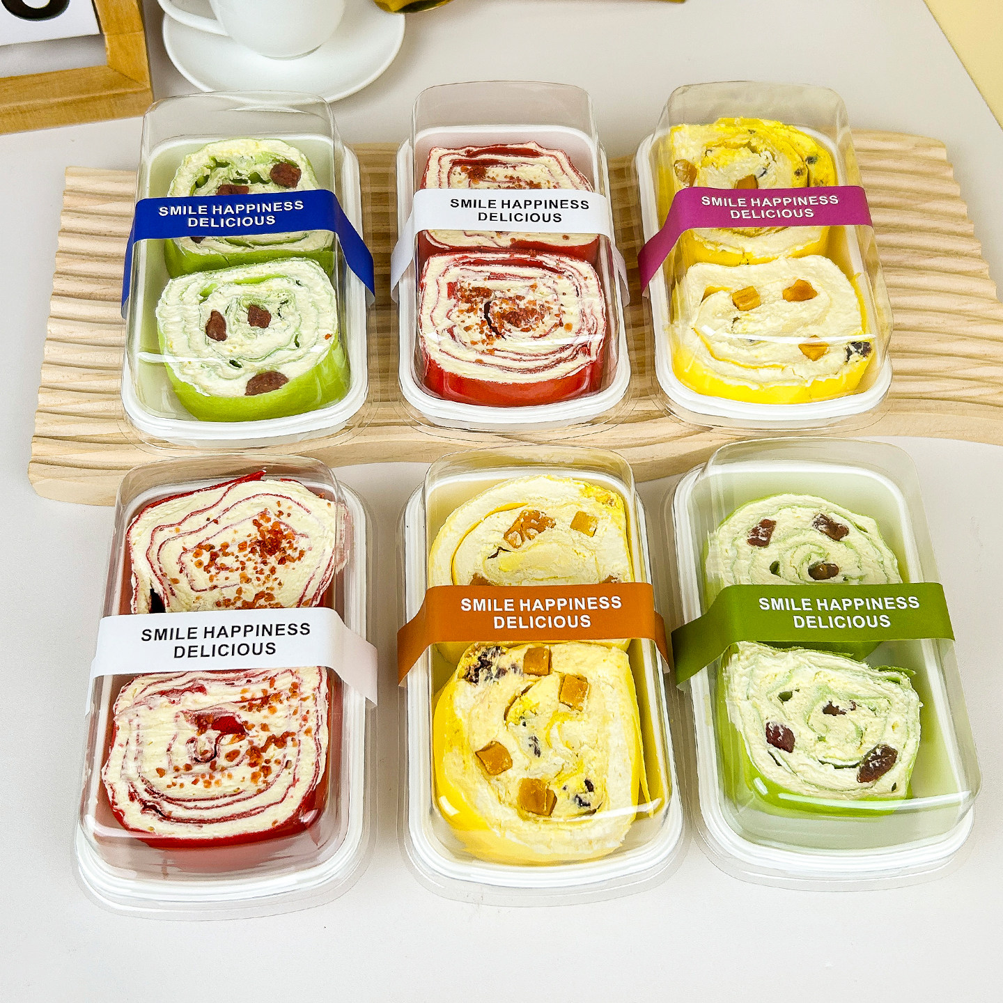 瑞文烘焙包装工厂迷你蛋糕卷毛巾卷包装盒抱抱卷切块透明打包盒子