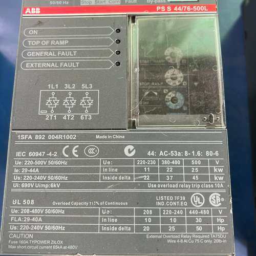 适用纯新，软启动。PSS44/76-500L，22/3议价