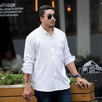 Extra Large Long Sleeve Dress Shirt For Men Pointed Collar Business Casual Plus Size thumbnail 6