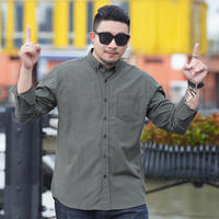 Extra Large Long Sleeve Dress Shirt For Men Pointed Collar Business Casual Plus Size thumbnail 4