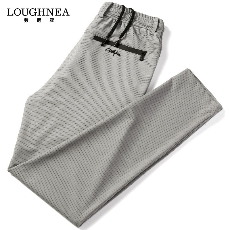 LOUGHNEA轻奢运动休闲裤男2025春季新款潮流舒适宽松薄款直筒长裤