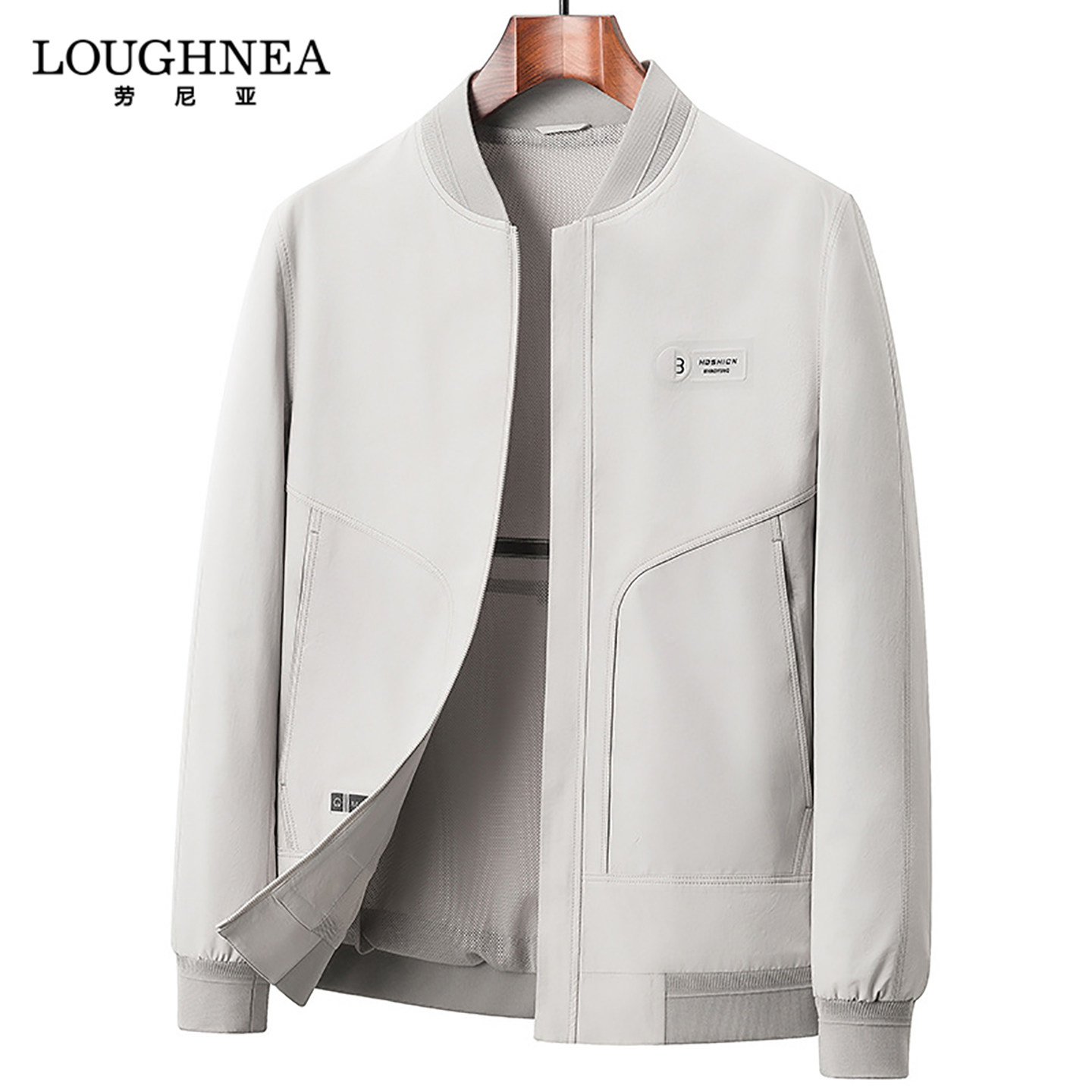 LOUGHNEA高端户外运动棒球领夹克男士春秋2026新款休闲棒球服外套