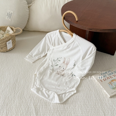 春夏超萌男女宝宝长袖三角包屁衣