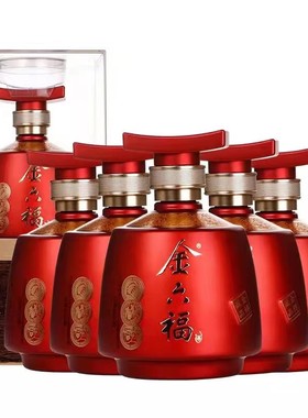 金六福酒中国福酒40.8度50.8度42度金樽藏品六福人家整箱500ml装