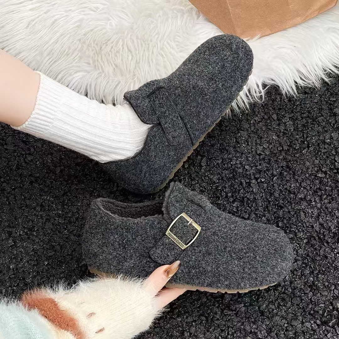 2025新款加绒保暖博肯女2025特价处理款休闲复古绒百搭休闲运动鞋