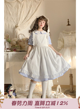 labeau-春水煎茶-爱丽丝轻lo裙连衣裙女日系软妹lolita罩裙背带裙