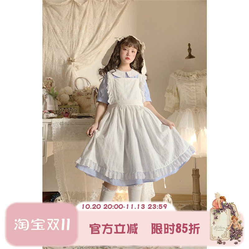 labeau-春水煎茶-爱丽丝轻lo裙连衣裙女日系软妹lolita罩裙背带裙