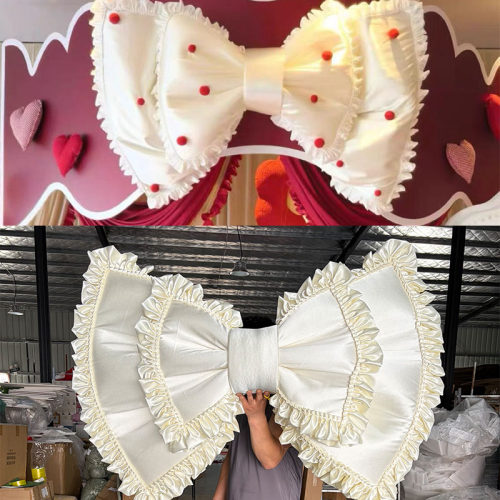 婚庆美陈白色双层蝴蝶结