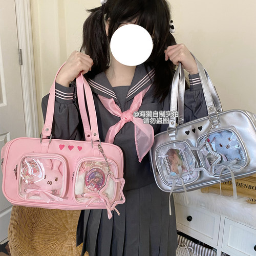 海獭透明手提追星小卡痛包