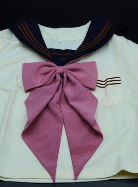 粉色超大领结女纯色蝴蝶结jk制服衬衫学院风燕尾水手服领花