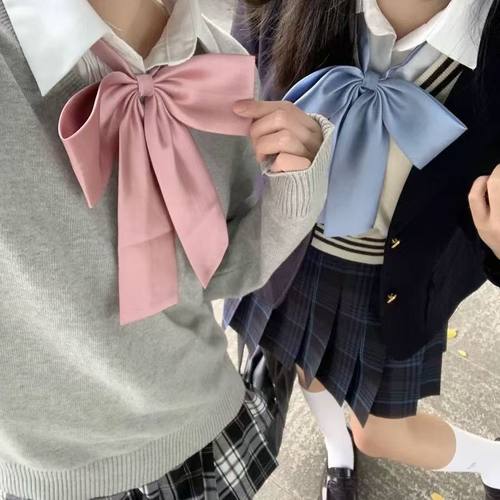 良呔领带 原创超大蝴蝶结纯色领结学生jk制服衬衫动漫感搭配小物