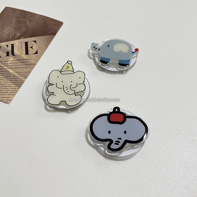 卡通可爱小象手机壳磁吸支架