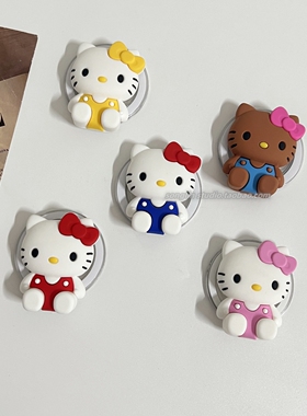 卡通kitty猫立体硅胶可爱凯蒂猫手机支撑伸缩吸附magsafe磁吸支架