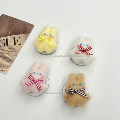 可爱毛绒蝴蝶结兔子菲磁吸支架