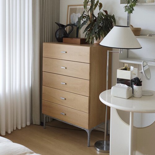 北欧表情卧室斗柜中古风家居定制