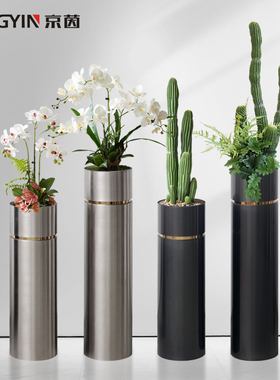 酒店/售楼处简约现代不锈钢花盆