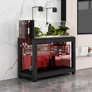 可定制双层鱼缸架底座客厅多层超强承重鱼缸桌铁艺落地置物架子