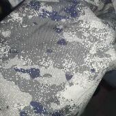 原品岛礁迷彩布城士型涤棉银斜纹布料