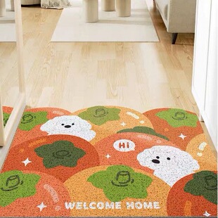 新可爱植物卡通门口玄关地垫可裁剪丝圈地垫除尘蹭土地毯耐脏脚垫