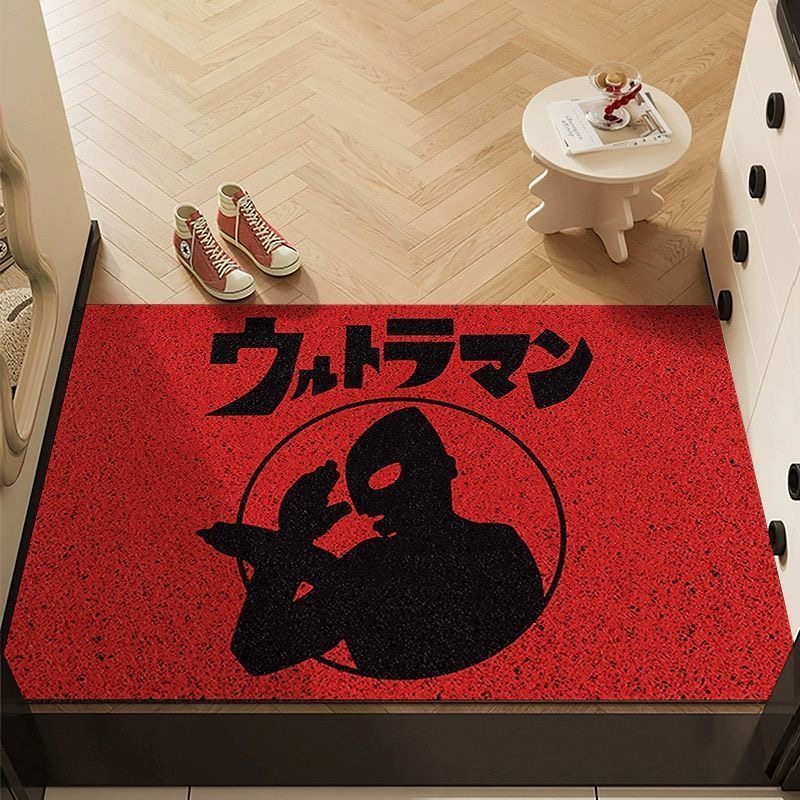 趣味剪影奥特曼怪兽丝圈地垫玄关入户耐磨耐脏易打理门垫一件代发,居家布艺,入户地垫,淘宝优惠券,粉丝福利购,淘宝优惠卷