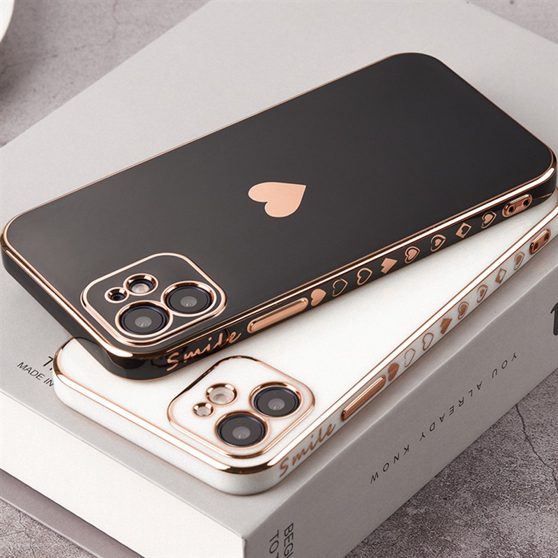 New Solid Plating Lens Protection Phone Case For iPhone 15 1