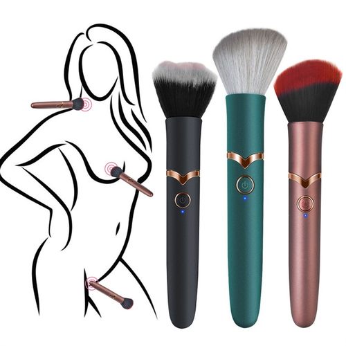 Massage Vibrator USB Rechargeable Makeup Brush Design Conven