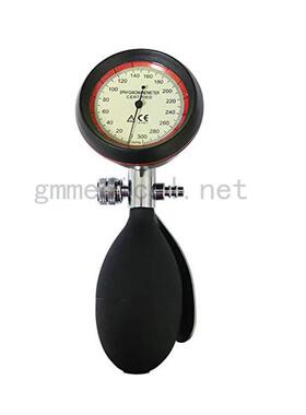 血压计血压监测配件 手持式压力显示表300mmhg加黑色PVC压力球