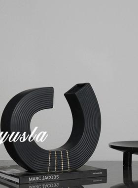 简约创意个性客厅茶几插干花瓶餐厅吧台玄关柜花器样板间别墅摆件