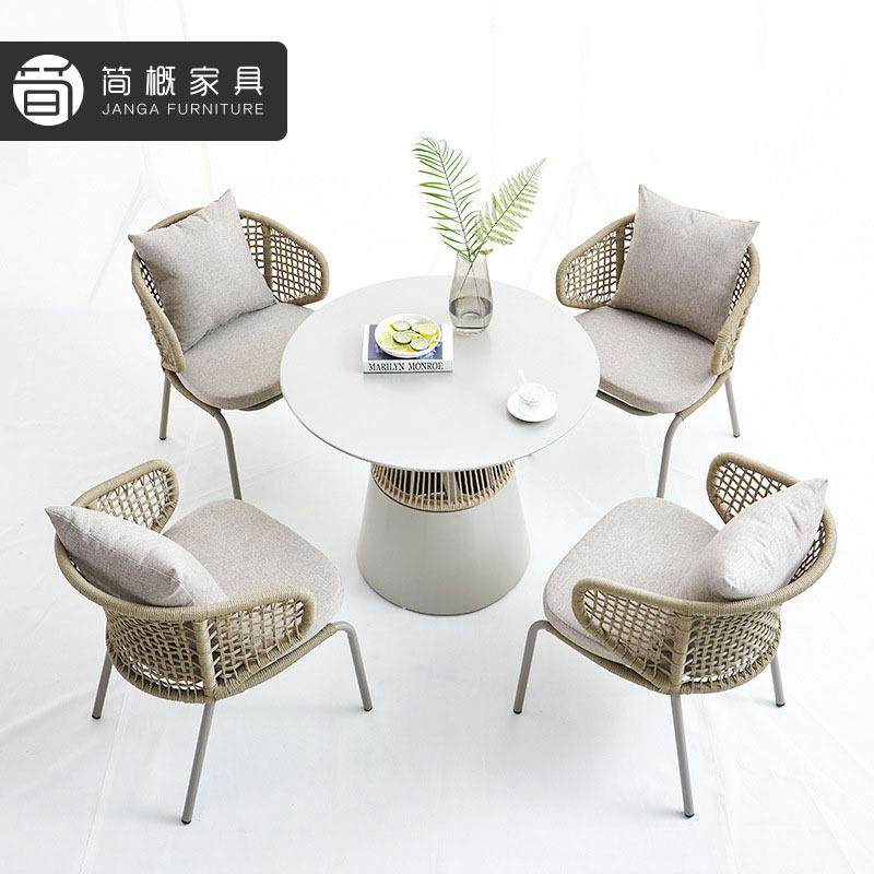 户外桌椅休闲藤椅组合露天花园庭院阳台绳编防水防晒餐桌椅家具,商业/办公家具,商用藤编家具,淘宝优惠券,粉丝福利购,淘宝优惠卷