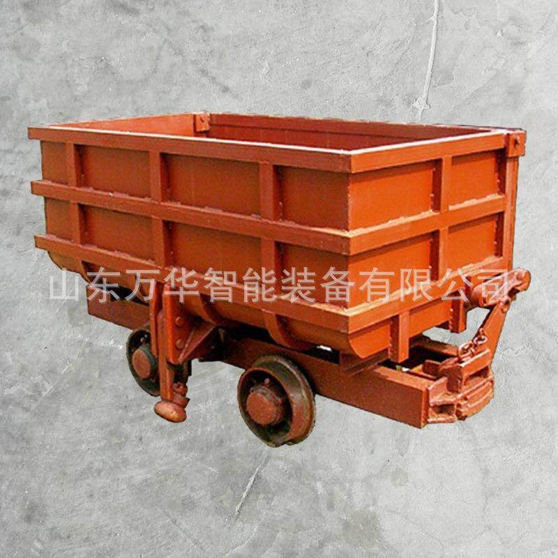 矿山运输曲轨侧卸式矿车结构简易侧卸式矿车高效率出渣运输设备