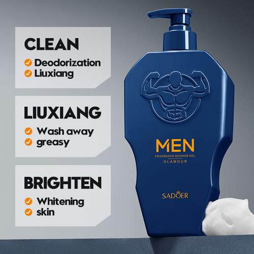 Men Fragrance Shower Gel Clean Whitening Rich Foam Body Wash