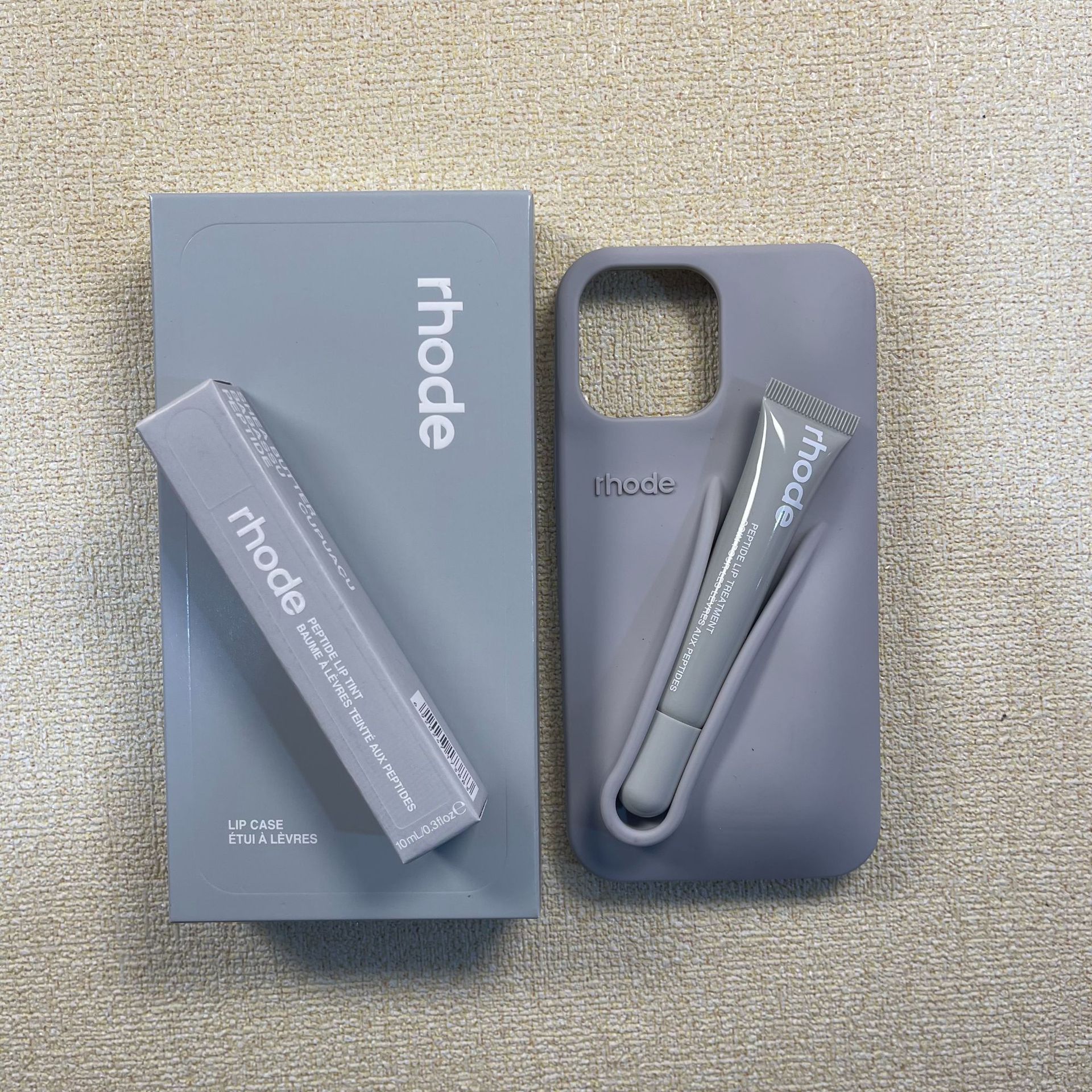 海莉rhode同款唇彩硅胶适用iphone16pro max苹果13pro硅胶手机壳