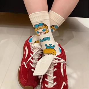 长袜创意ins潮设计感学生堆堆袜韩系 日系可爱卡通春秋袜子女个性